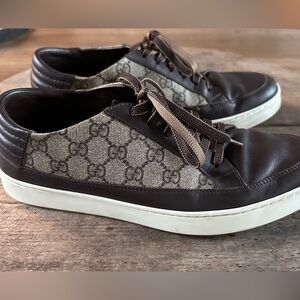 Gucci Brown Leather Men's Sneakers